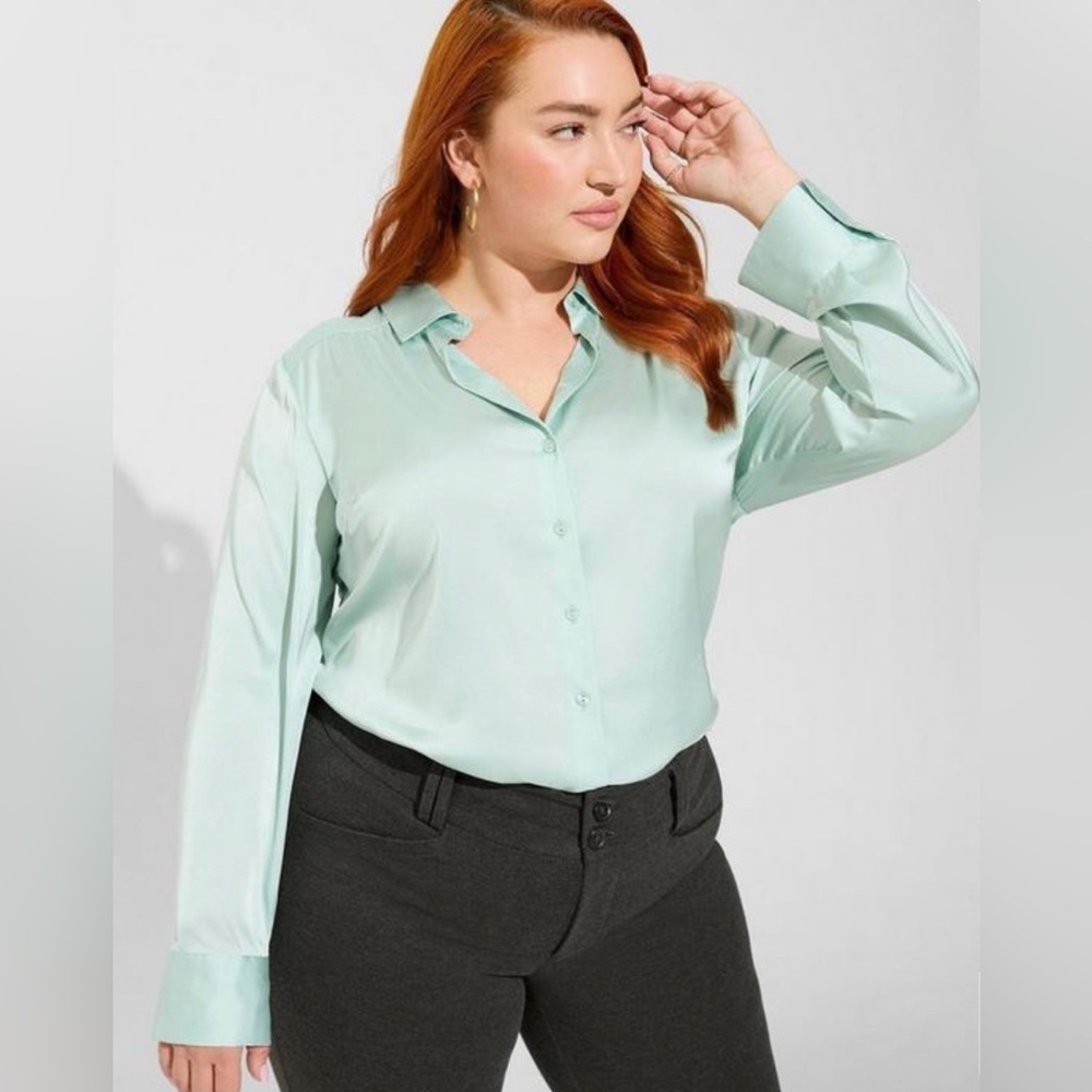 Torrid Madison Satin Shirt